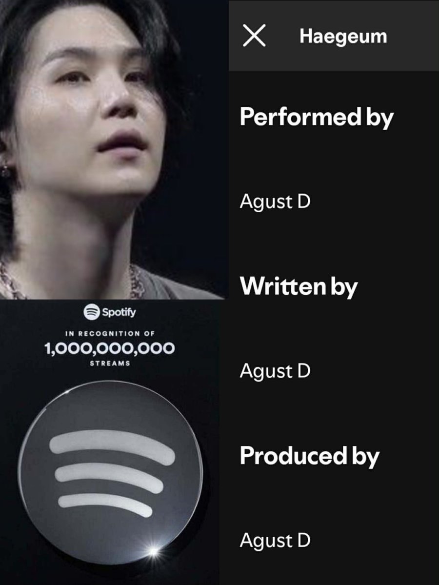 📣🚨

Haegeum" is in a "critical race" with another song for these titles, and the gap in streams is narrowing To secure these records, a target of 1.4M to 1.5M daily streams to protect Yoongi's records Keep STREAMING 💪😺

#HaegeumTo1Billion 
#SUGA #AgustD