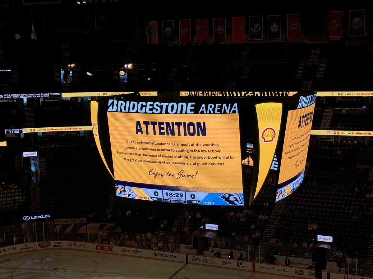 For those who braved the elements to come to Bridgestone Arena today…