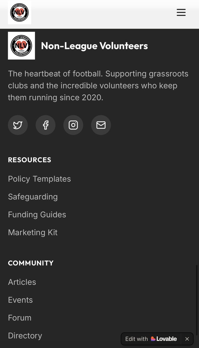 Non-League Volunteers tweet media