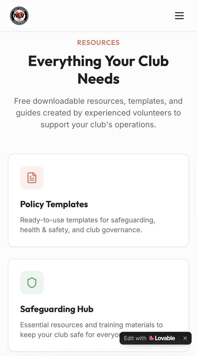 Grassroots and non-league volunteering online “hubs” feel like they’re stuck in the turnstiles while the game’s moved on. 

If we want more people involved, the doors need to be wider, clearer, and friendlier.

❤️ Open access, not gated communities 
Resources should be visible to