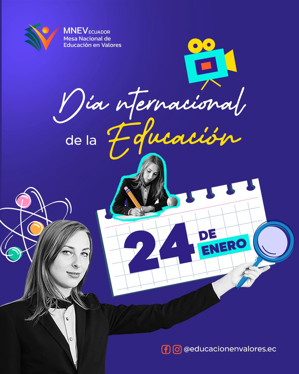 Hoy celebramos el Día Internacional de la Educación, recordando que educar no es solo transmitir conocimientos, sino formar personas íntegras, críticas y comprometidas con su entorno. 🌍