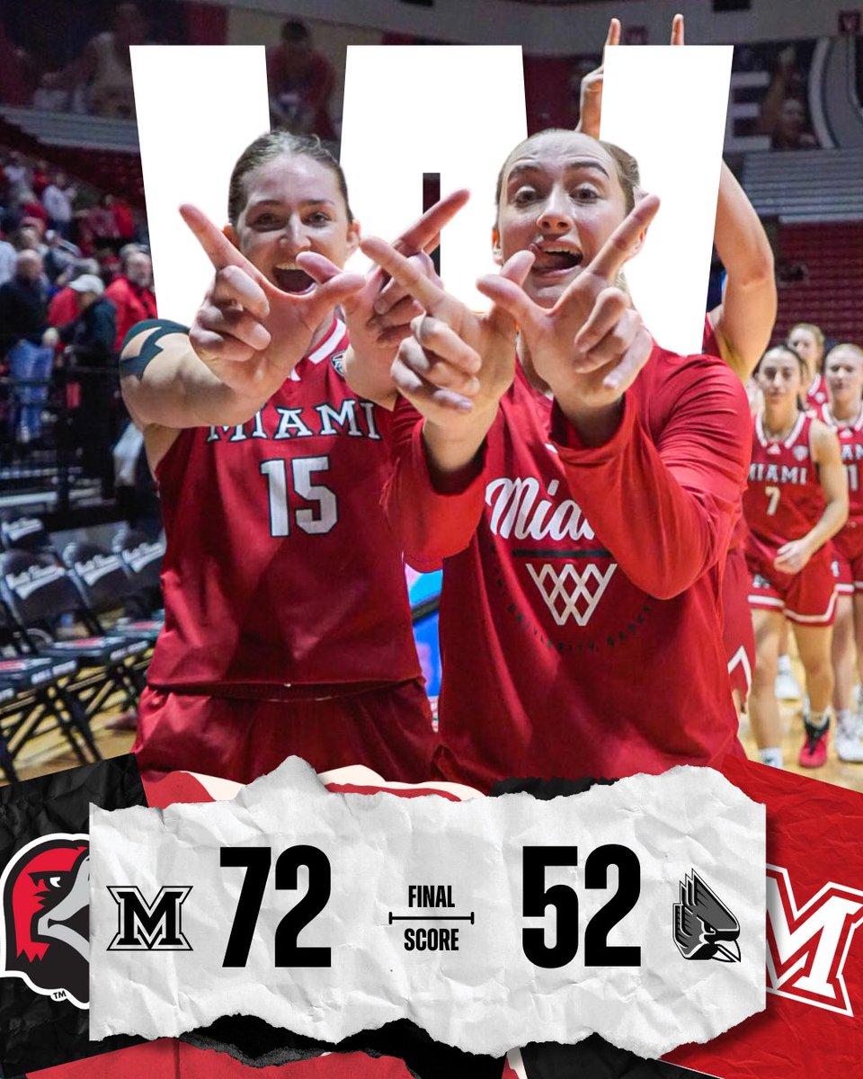 MiamiOH_WBB's tweet photo. Bye bye birdie 👋

#RiseUpRedHawks | #MiamiOHWBB | #Get2It https://t.co/HcsFfMCubE