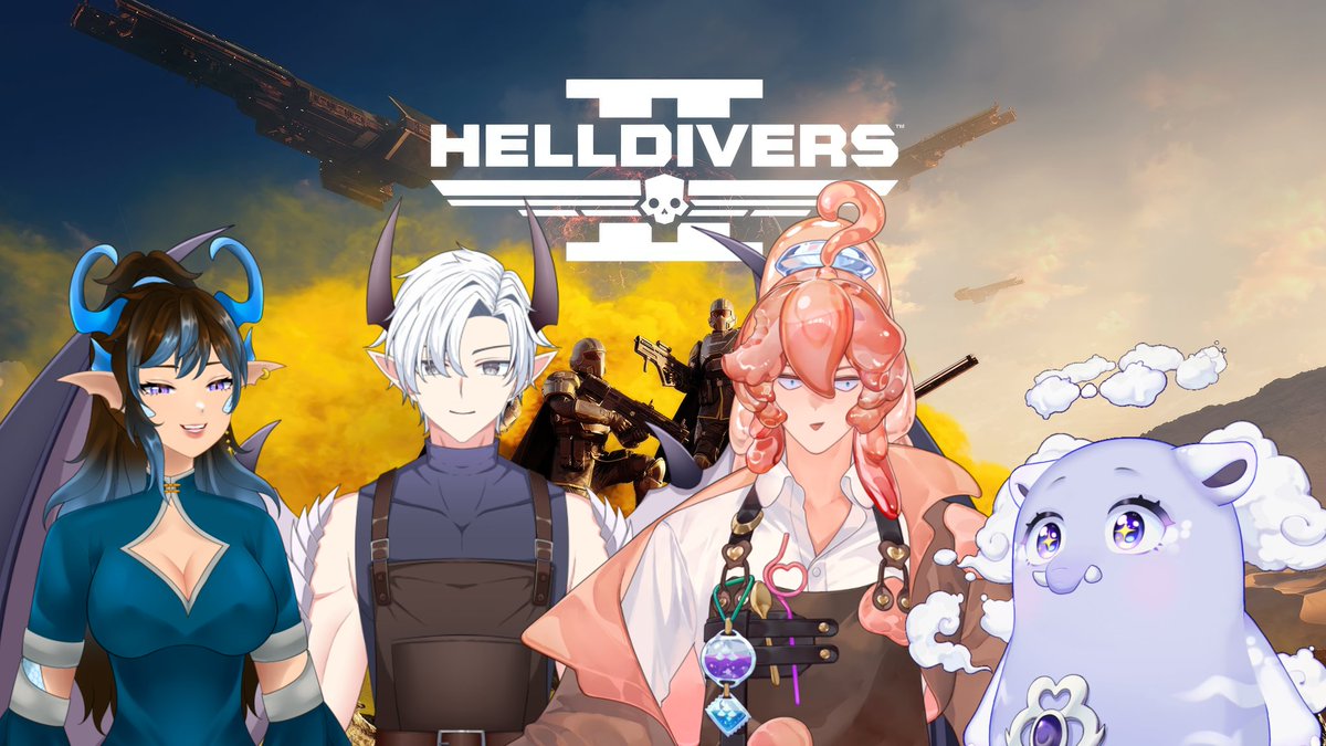 Gonna be playing Helldivers today w/ <a href="/NemurooVT/">Nemuroo ☁️💜 Nightmare/Sweets Eating Baku</a>, <a href="/GoddessMoraxVT/">Lanya Qianshe❄️🐉 | The Lotus of the Dawn</a>, &amp; <a href="/DracoBlacksmith/">DracotheBlacksmithVT 🐲⚒️❄️</a>!!! 

@ 12:30pm PST