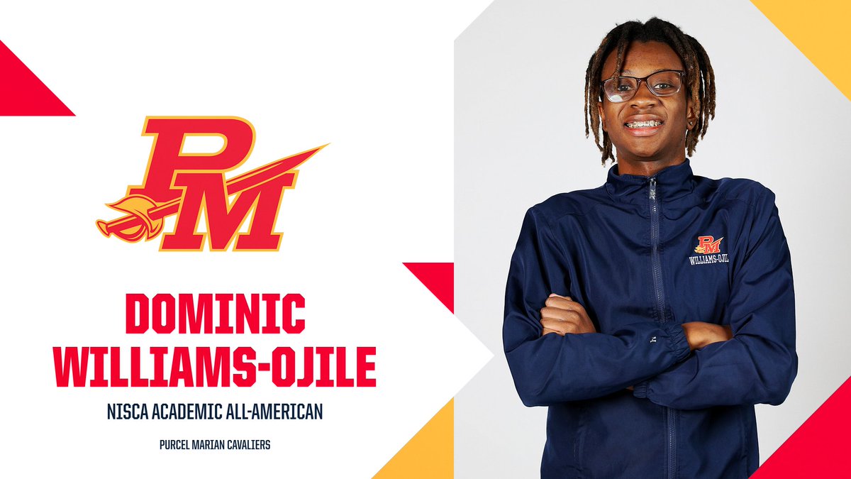 Congratulations to Dominic Williams-Ojile on being named a NISCA Academic All-American! 📚🏊

📰 purcellmariancavaliers.org/news/110184

#Together | #YEAHRED ⚔️