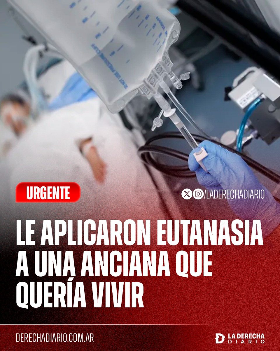 🚨🇨🇦 | SATÁNICO: Una anciana canadiense fue asesinada por sus médicos a pedido de su esposo luego de enfermarse tras una cirugía, a pesar de que quería seguir viviendo.

La mujer había intentado retirar su solicitud de muerte asistida después del fracaso de la operación y expresó