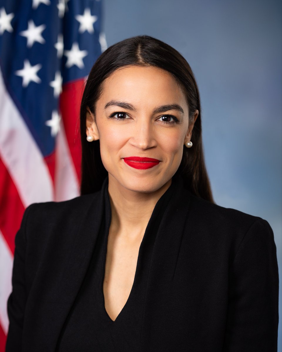 remarks's tweet photo. JUST IN: 🇺🇸 Rep. Alexandria Ocasio-Cortez (AOC) calls for Democrats to "block ICE funding." 

"We can and must stop this." https://t.co/i4Vbb6fnrm