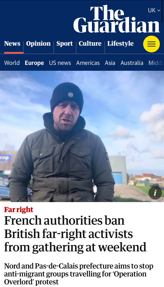 Today, the French authorities imposed an unprecedented ban across northern France, specifically targeting English and British patriots.

Borders were tightened, vehicles were stopped, and people were turned away solely for who they are and what they stand for. Entire regions of