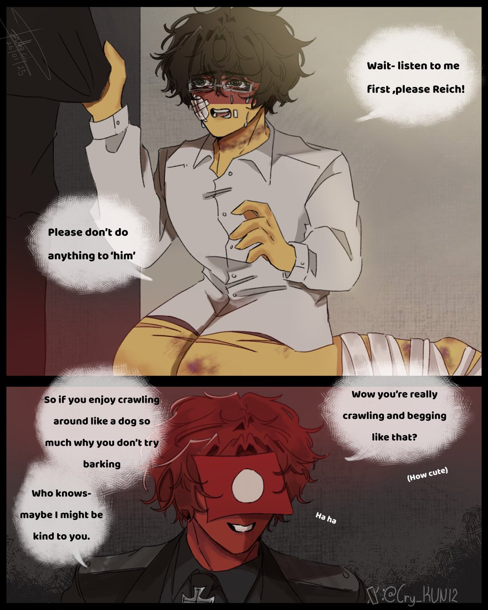 🏴🏴🏴I might continue this in another part if there’s enough interest
#CountryHumans 
#countryhumansthirdreich 
#CountryHumansweimar