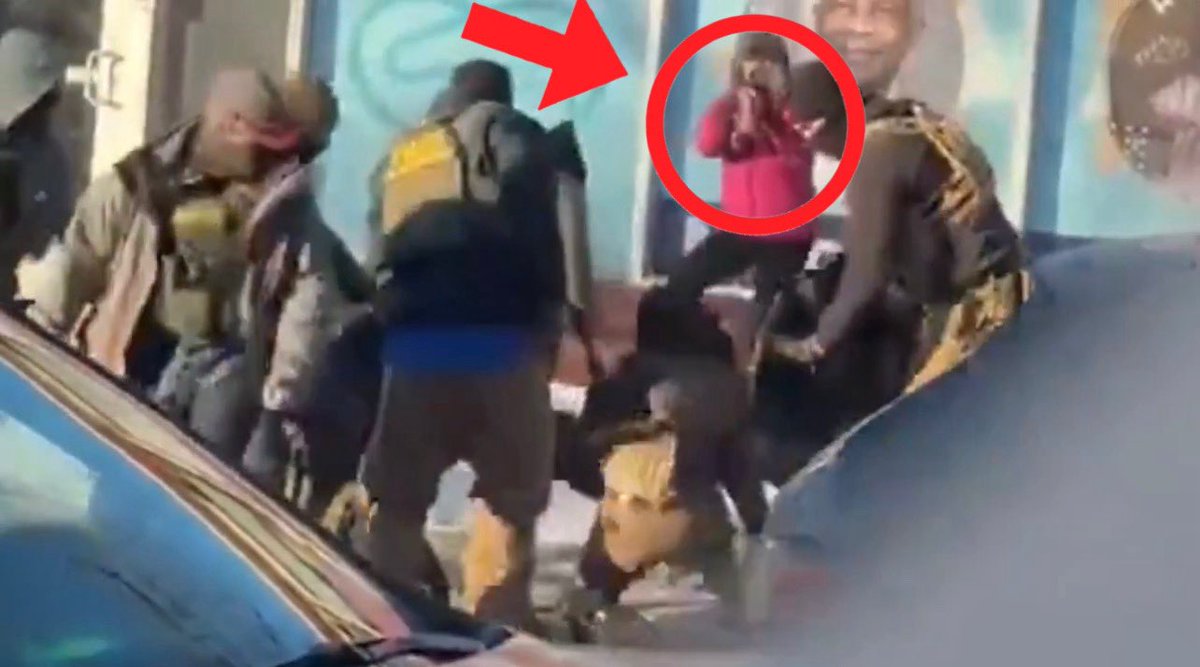 DschlopesIsBack's tweet photo. The man shot by ICE in Minnesota was definitely reaching into his waistband for a gun.  I really hope the person in the pink jacket posts the video that they’re recording here… it will be clear as day. https://t.co/PKJggppeg3