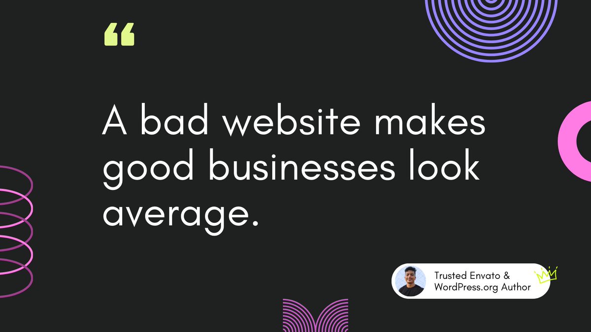 buildbycj's tweet photo. A bad website makes good businesses look average.
#Branding #WebDesign https://t.co/0jWq8S5IQT