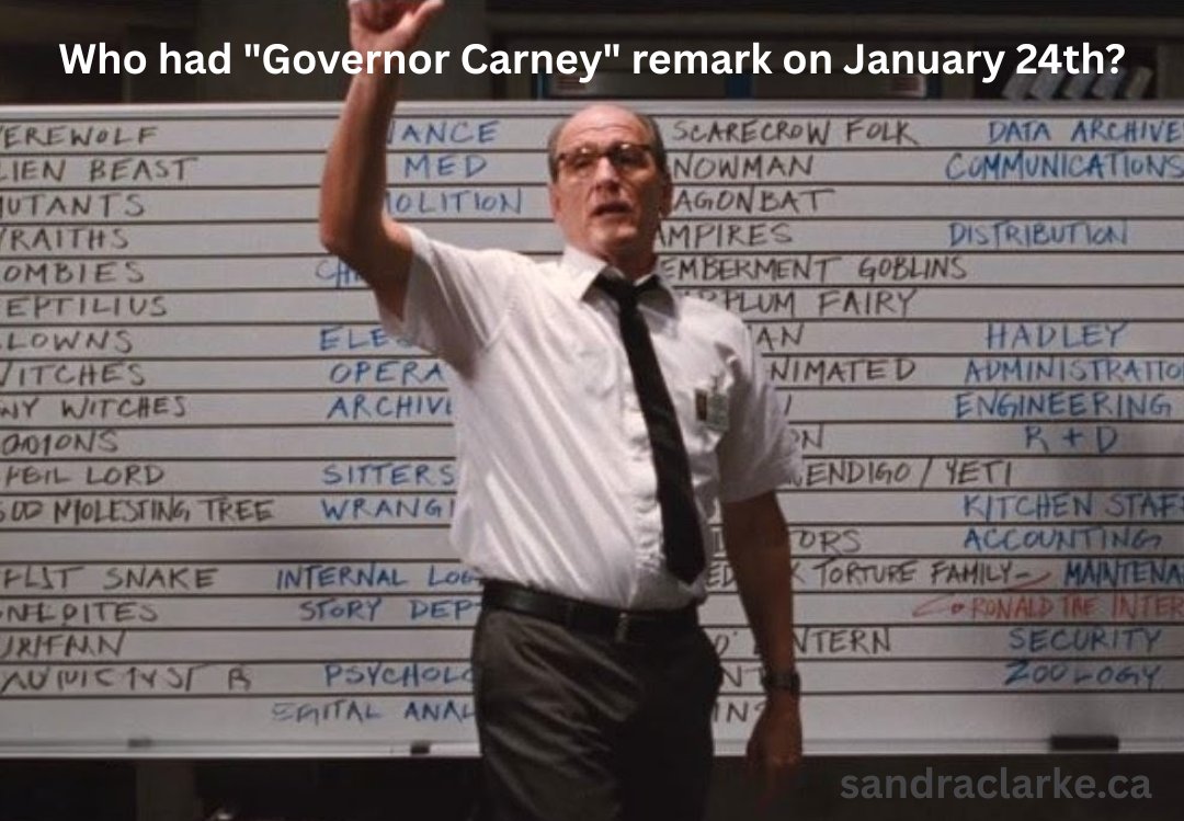 SandraClarke_ca's tweet photo. Who had #GovernorCarney remark on January 24th? 
#KeepCalmAndCarneyOn
❤️ 🇨🇦 https://t.co/oYS2kwMBLW