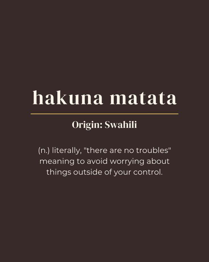 hakuna matata