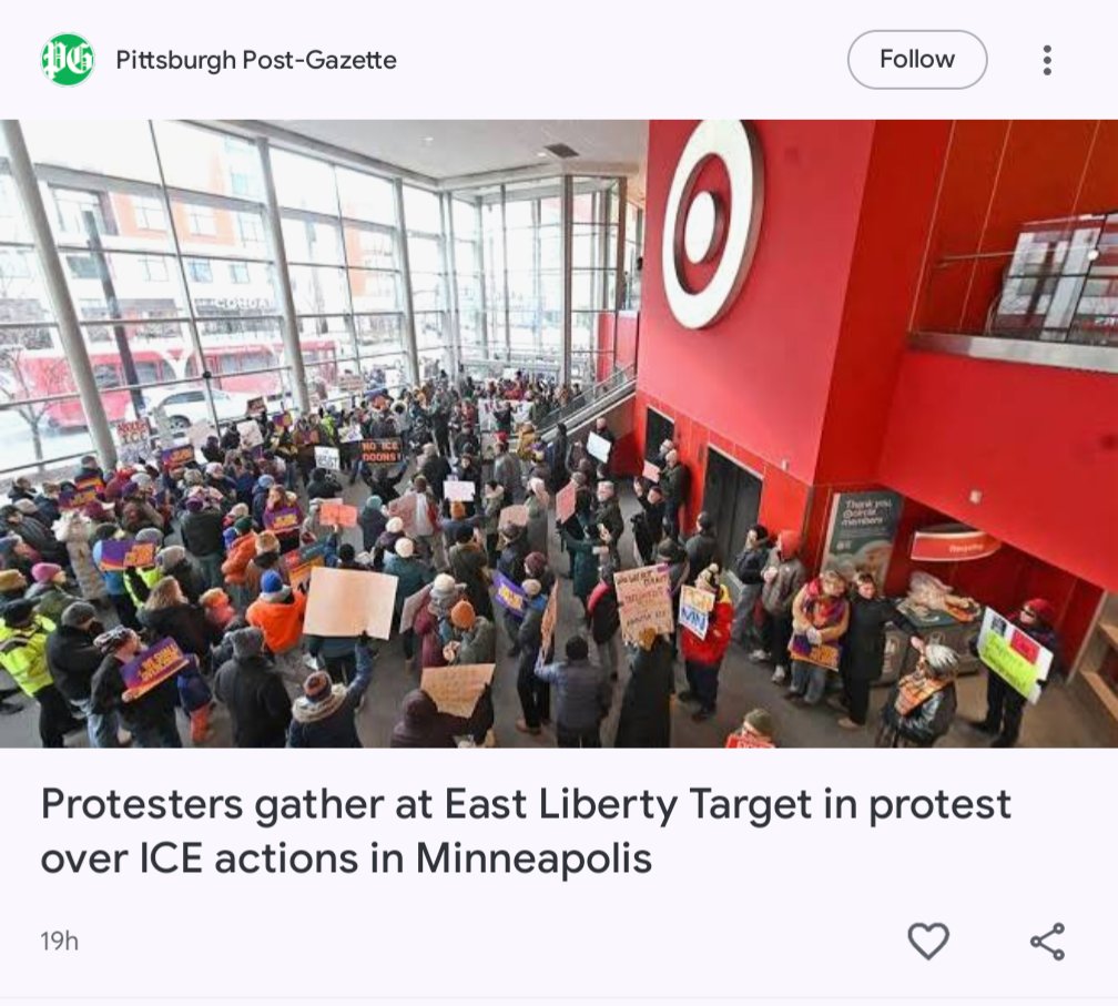 This sums up the mentality of ICE protesters...Gather at a #Target, in #Pittsburgh, to protest #ICE (who is following the law) in #Minneapolis. Quite possibly the dumbest fucking people in the world.