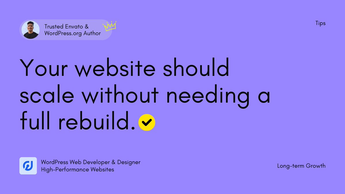 buildbycj's tweet photo. Your website should scale without needing a full rebuild.
#BusinessGrowth #WebDevelopment https://t.co/N4o6523YIO