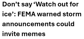 BloggersRUs's tweet image. Hurricane Musk fell upon Washington, D.C. last Feb. and purged civil servants like those at the NOAA and NWS. The ones we're counting on to prepare us for impending weather disasters like the one forecast for this weekend.
digbysblog.net/2026/01/24/ice…