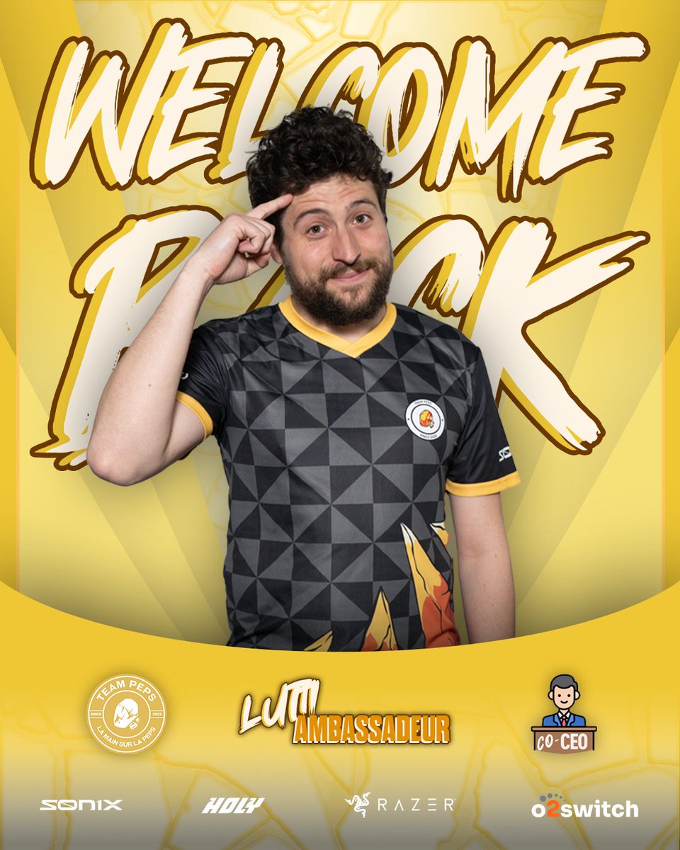 Une légende de l’esport français, il est de retour sous les couleurs de la Team Peps.

Merci de ré-accueillir <a href="/LuttiLutti_/">Lutti</a> en tant qu’Ambassadeur de la Team Peps !

#AuxArmes ⚔️