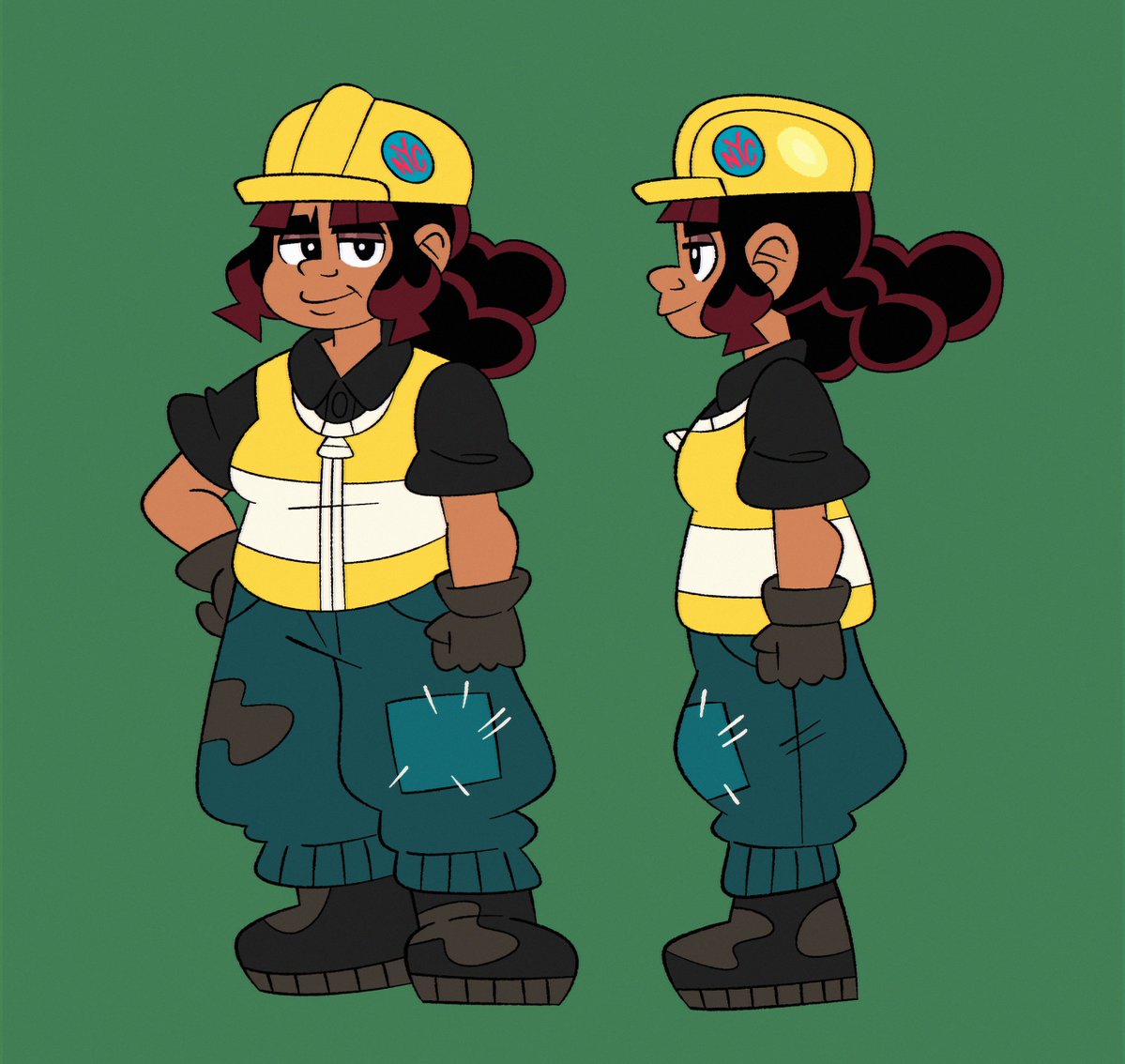 My take on April O'Neil is her as a subway track construction/maintenance worker! With the turtles having a lot of adventures in the sewers/underground, I feel like it would make sense for April to first meet them while on the job in the subway tunnels!