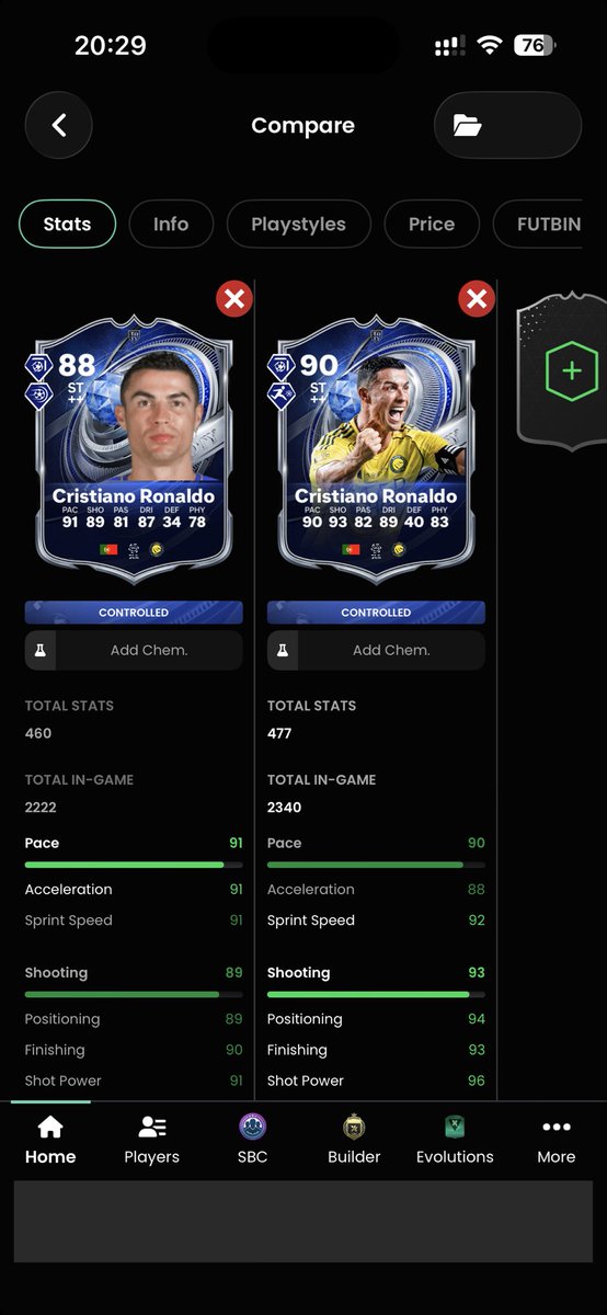Mohanadtamer4's tweet photo. @NepentheZ The difference between a free Ronaldo evo and a 2.7m card that u can’t sell again Ronaldo https://t.co/sdqJUGJW5N
