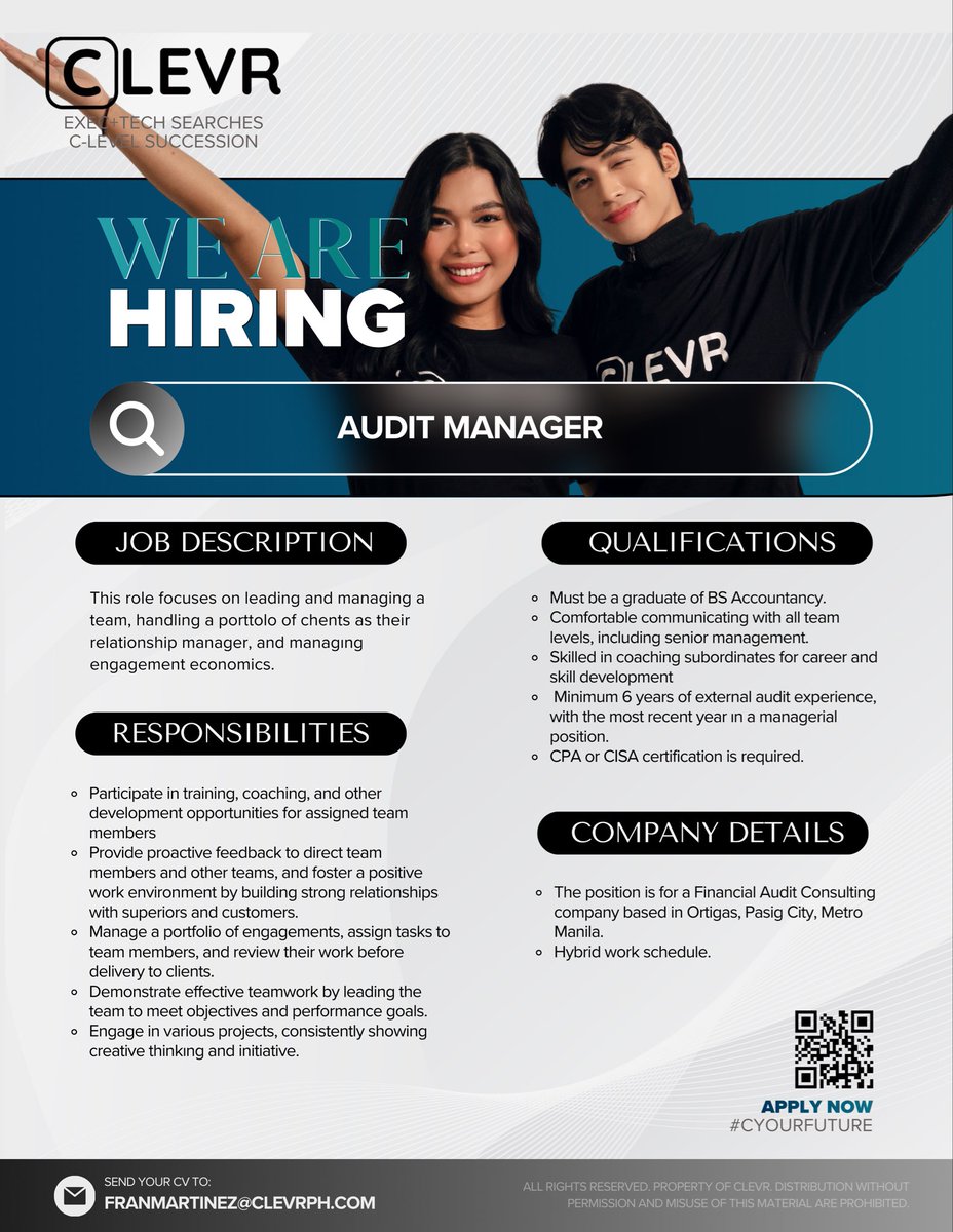 ClevrPH's tweet photo. Yoohoo! We’re hiring!

#CYourFuture #HireFire26 https://t.co/rmSSuy1GrG