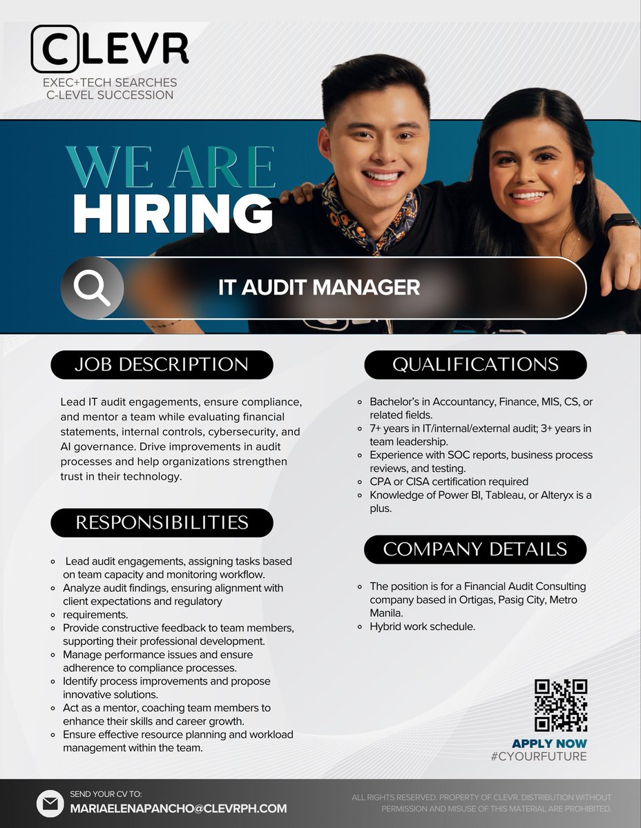 ClevrPH's tweet photo. Yoohoo! We’re hiring!

#CYourFuture #HireFire26 https://t.co/rmSSuy1GrG