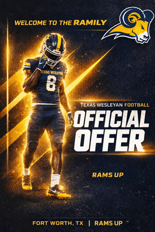 After a great talk with Coach Rosas I am blessed to receive an offer from Texas Wesleyan!
<a href="/CoachDoty_SHS/">Sterling Doty</a> 
<a href="/CoachKilcoyne/">Coach Clancey Kilcoyne</a> 
<a href="/coachdobraski/">August Dobraski</a>