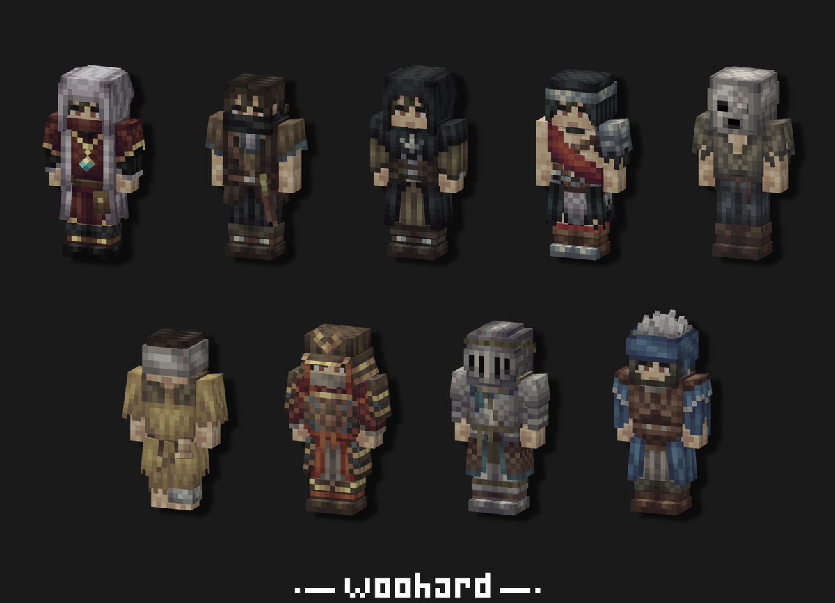 Woohard1's tweet photo. Some armor sets inspired by Elden Ring, commission.
#Minecraft #Blockbench #pixelart #lowpoly #3DModel #armor #ELDENRING https://t.co/F3Ws7UwUKa