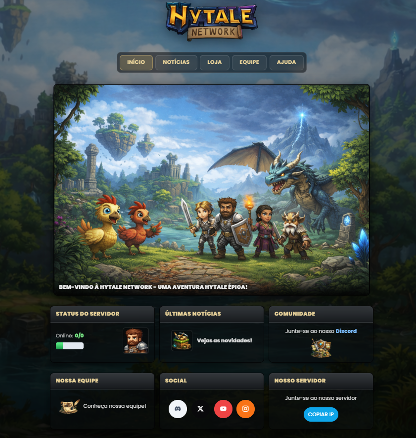 HytaleNetworkBR's tweet image. Nosso site já está no ar! 🎉

Falta pouco para o lançamento oficial do Hytale Network 🔥

Aos poucos vamos liberando mais novidades…

Acesse, explore e conta pra gente o que achou!

hytalenetwork.com.br/home
discord.gg/qnymkEMRXp