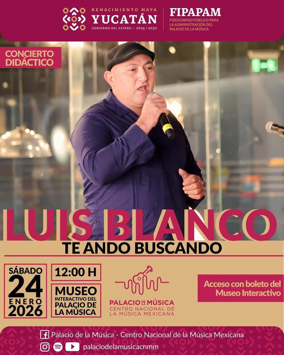 Luis Blanco en el Museo Interactivo del Centro Nacional de la Música Mexicana - Palacio de la Música 🎶