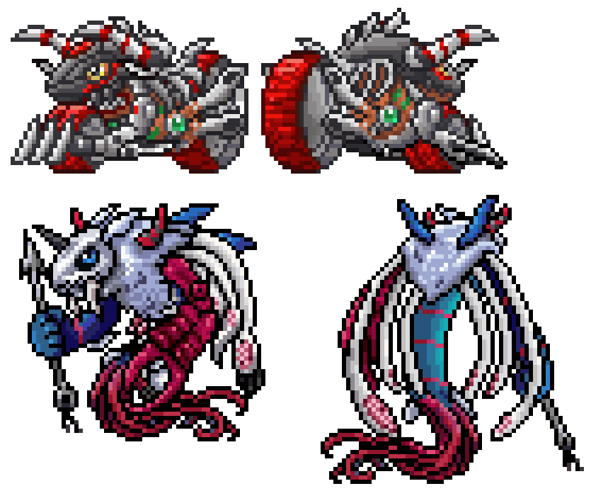 otro_jorch's tweet photo. Machmon & Marin Chimairamon
#Machmon #MarinChimairamon #VITALBRACELET #pixelart #DigimonStoryOlymposXII #fanart #デジモン #fangame #Digimon
For some reason Machmon has its lines in grey instead of black, I've respected that from the official sprite, they'll have their reasons. https://t.co/PfB4mQwW8c
