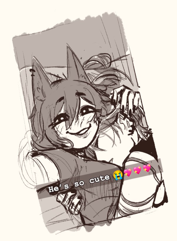 Raxlua's tweet image. Them #ocxcanon #scaramouche #wanderer #sketch