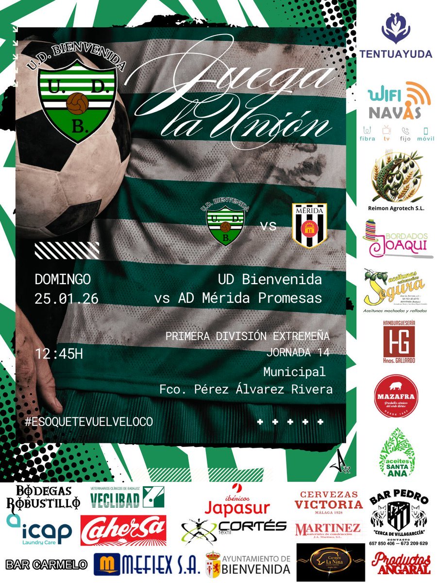 ¡AVE, <a href="/Academia_Merida/">Academia AD Mérida</a> 🙋‍♂️!

¡🥘Los que mañana van a comer chanfaina os saludan!

#EsoQueTeVuelveLoco💚🤍