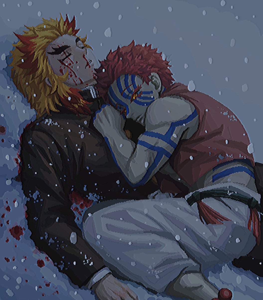 GPhantomnot's tweet photo. “Kyojuro… I’m cold…”
#猗窩煉 #Akaren https://t.co/lVl7mIYL1e
