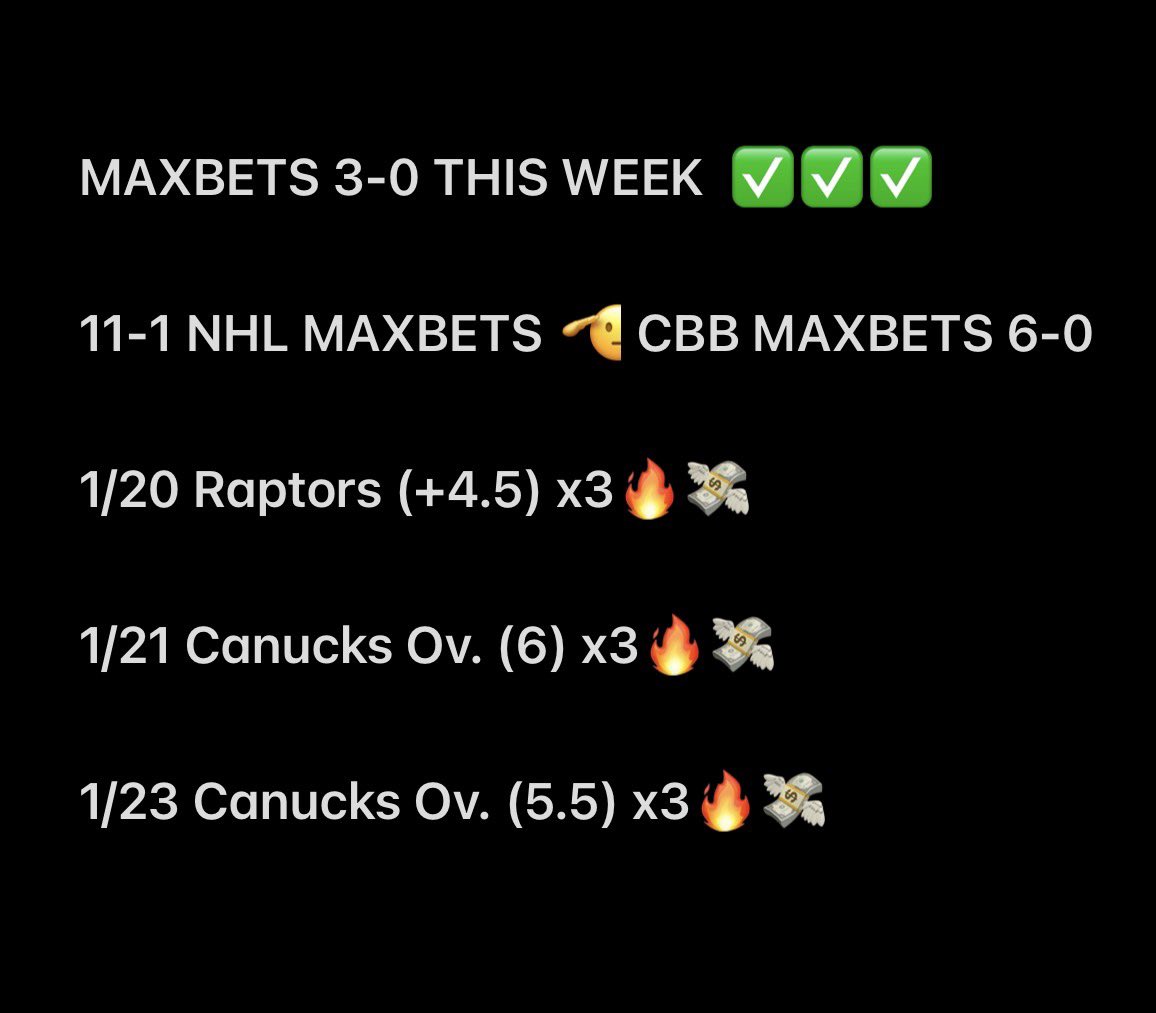 BDSportings's tweet image. $500 To $10K CHALLENGE🚨🚨🚨

🪜DAY 2 LADDER🪜

$955 👉 $1,823 (-110)

1. LIKE &amp;amp; RETWEET

2. COMMENT🪜

3. CHECK DM 

NHL MAXBETS NOW 11-1 📈

CBB MAX SENT 👀 6-0 ✅

youtu.be/WLk-W1El4vQ?si…

🪜 &amp;amp; PARLAY👆

kalshi.com/r/bdsportings

SUBSCRIBE 🚨

dubclub.win/r/p/pri-rq6hv/…

#NHL #NBA