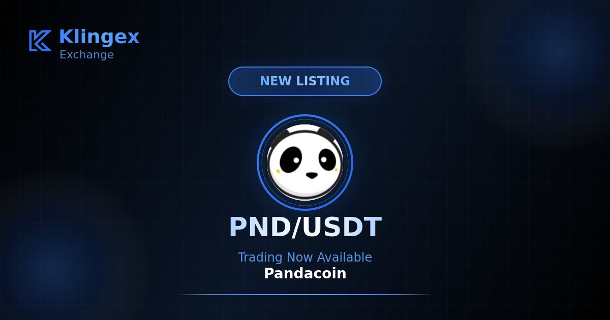 KlingExchange's tweet image. 📣 #PANDACOIN OFFICIALLY LISTED ON OUR EXCHANGE! 🚀 
 🎉 Big news for the crypto community! $PND is now available for trading on our exchange! 🔥 
klingex.io/trade/PND-USDT
@PandaCoinPND #CryptoTrading #CryptoMarket