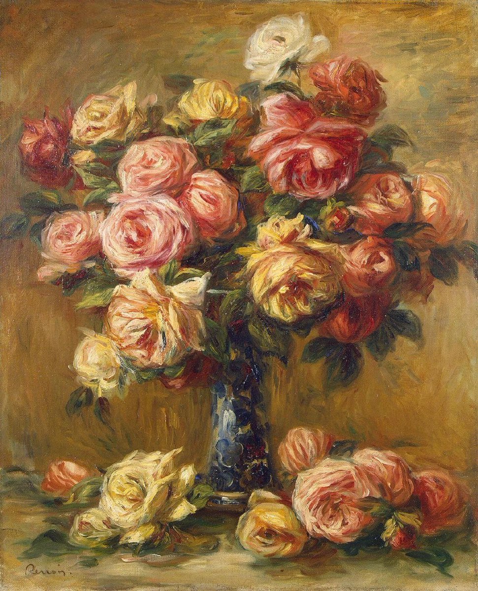 bouquet of flowers by pierre-auguste renoir (1841-1919)
