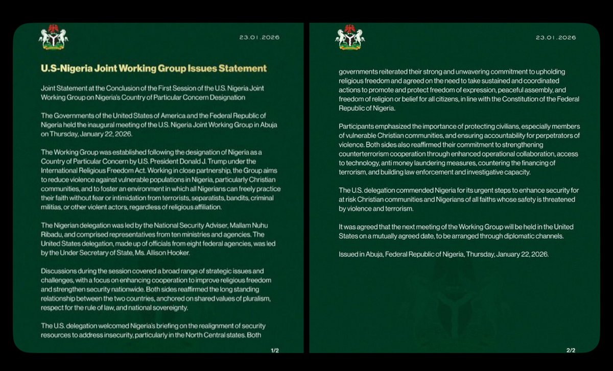 jcokechukwu's tweet image. For months the Nigerian government denied Christian genocide and persecution in Nigeria. They fought over lexical semantics, literally begging the USA to delete "Christian persecution" from their press releases or rephrase to say people of other faiths and not just Christians are…