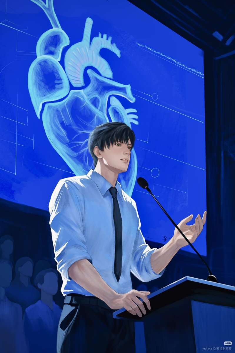 Dr Li giving speech at a conference 😌

cr: xhslink.com/o/8SR3dlOGWkz 
[repost with permission] #zayne #zaynefanart