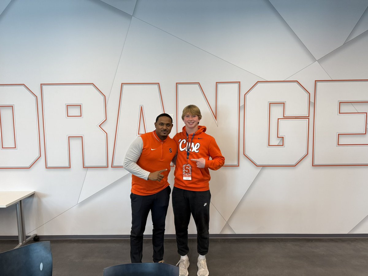After a great visit and conversation with <a href="/CoachWatkCUSE/">Charles Watkins</a> and <a href="/vkehres/">Vince Kehres</a> I’m blessed to receive an Offer from <a href="/CuseFootball/">Syracuse Football</a>! <a href="/seanasu2000/">Sean Cockrell</a> <a href="/mfarrellsports/">Mike Farrell</a> <a href="/TheJuiceOnline/">Syracuse On SI | The Juice Online</a> 
#RecruitTheView