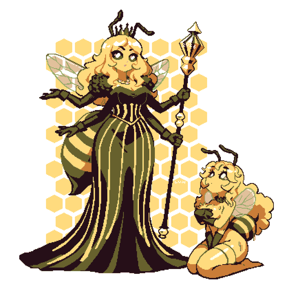 queen bee vs sabrina carpenter bee size comparison