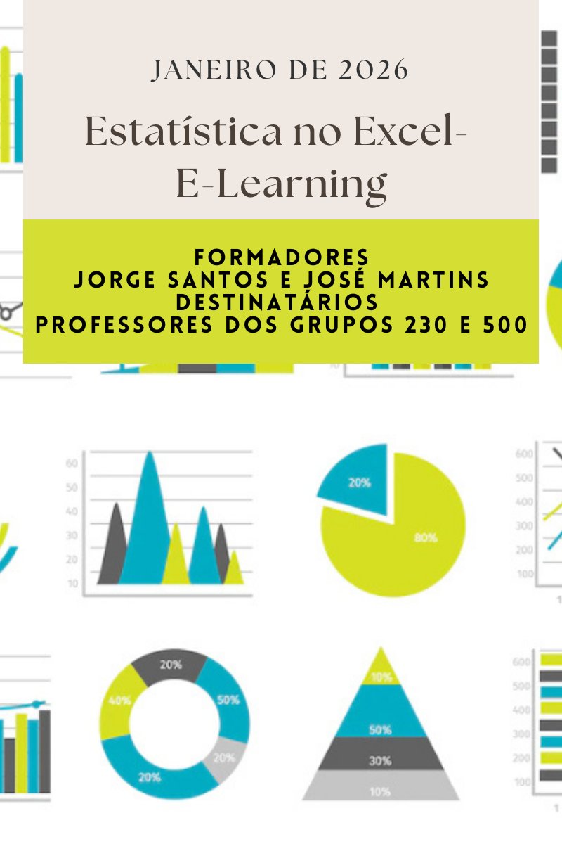 Inscrições abertas: Formação Estatística no Excel
A 1ª sessão foi adiada para 3 de fevereiro. Melhore a sua prática docente através da exploração prática desta ferramenta.
🗓️ 3, 10, 24 Fev | 3, 10, 17 Mar
🕕 18h-20h
📍 Online
⏳ 25h
Garanta o seu lugar: spm.pt