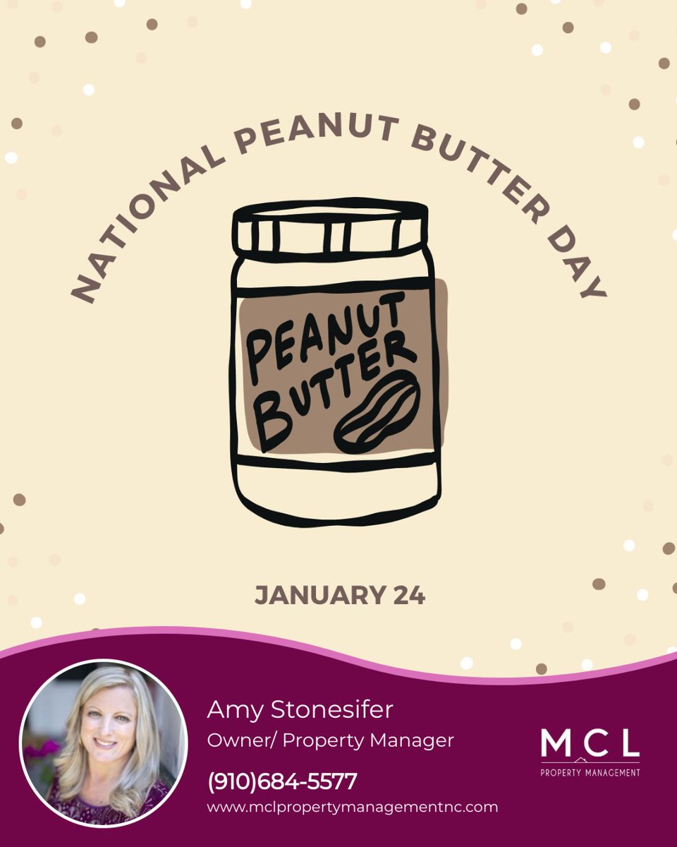 LivingCounty's tweet photo. As one of the most popular spreads in the world, peanut butter is a staple in many households. Whichever way you enjoy it, creamy or crunchy, it sure is a tasty treat!

#nationalpeanutbutterday #peanutbutter #peanuts #nuttyforpeanutbutter #creamypeanutbutter #crunchypeanutbutter https://t.co/KiKfYUUAgX