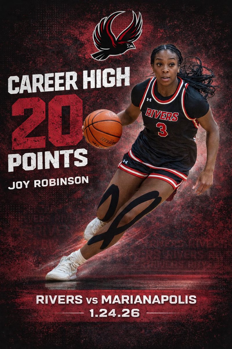 RiversAthletics's tweet image. @joy3robinson ‘28 had a career high 20 points in a hard fought loss on the road against Marianapolis. Amanda Martin ‘28 with 10 points, @kjohnston2027 ‘27 added 8, @keel_steph ‘28 6 points, @averyn_wright ‘29 5 points.