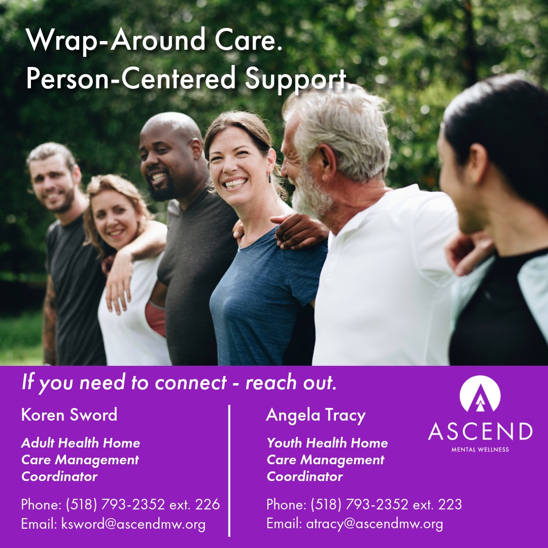 ASCEND_MW's tweet image. Our Health Home Care Management Program supports youth and adults across Warren &amp;amp; Washington Counties that fills the gaps.

We meet people where they are—connecting them to services, coordinating care, and helping them access the support they need. Care starts with listening. 💙