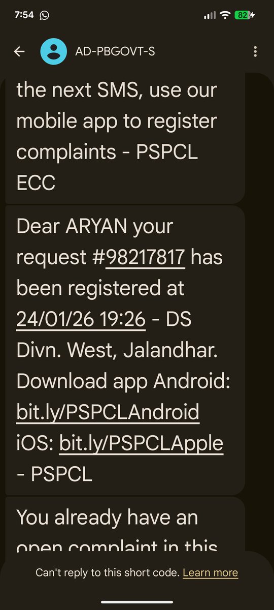 Er_AryanSinha's tweet photo. @AamAadmiParty @PSPCLPb @ArvindKejriwal @BhagwantMann 
No electricity till now from yesterday afternoon. Very poor service https://t.co/VpPaEW8tYq