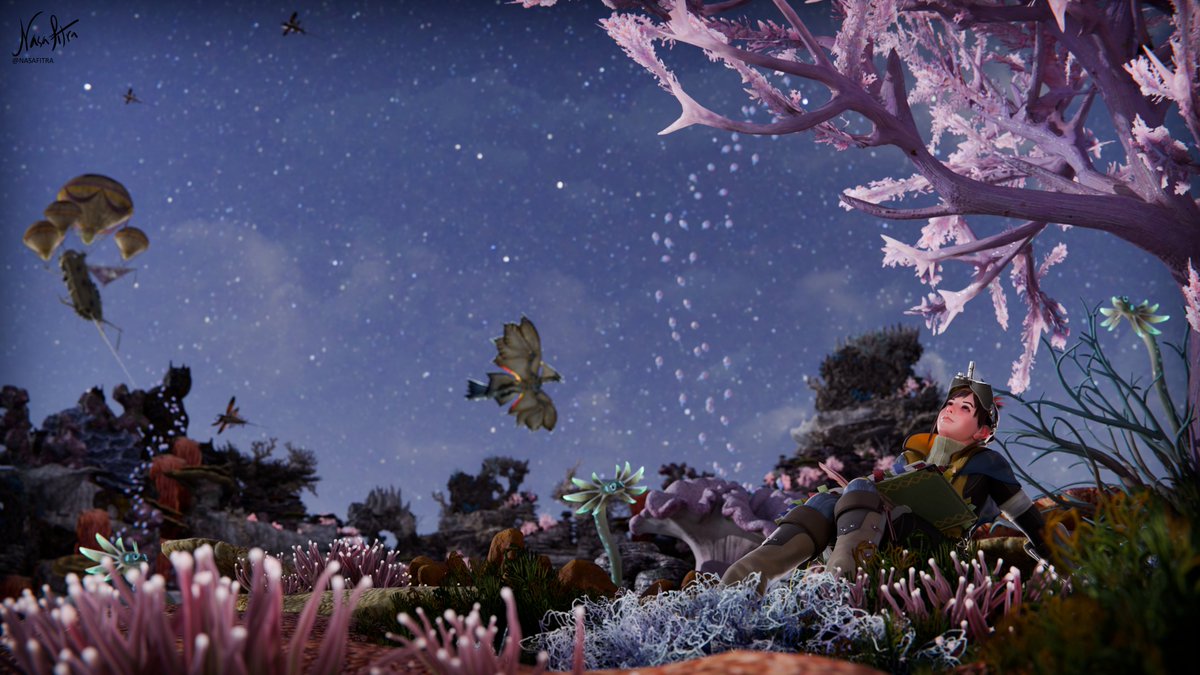 Nasafitra's tweet image. A Starry Night✨

My first Render of the year! Sorry it took so long but better late than never right? r- right? heh...

Anywho I plan to try and do more full on environments this year!

This one was really fun to make so I hope y'all like it😁

#MonsterHunter #TheHandler #fanart