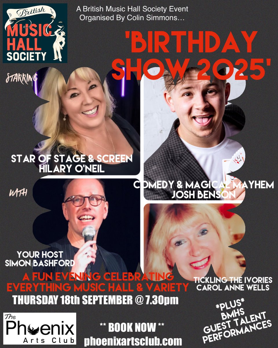 Thrilled to read our lovely review for the ‘BMHS 62nd Birthday Show’ at the Phoenix Arts Club in Call Boy magazine.
I know many of my friends on here are already members, but for those of you who are not, why not join today and enjoy the fun! 👏🏻 🎭🤍✨xxx

britishmusichallsociety.com