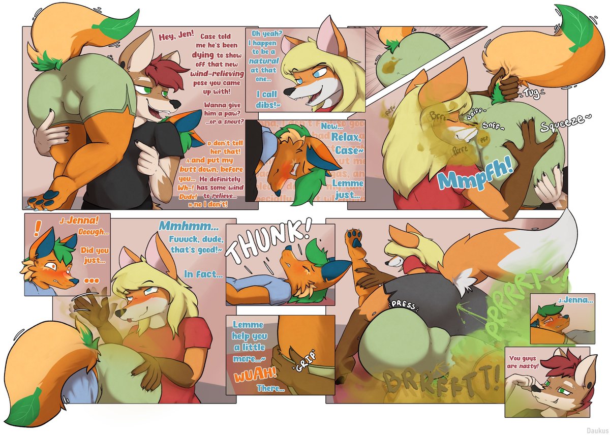 SodaWunk's tweet photo. Stretch break!~ 🧡❤️

Featuring @DaukusArt's Jenna! https://t.co/08W7Gpj8Rj