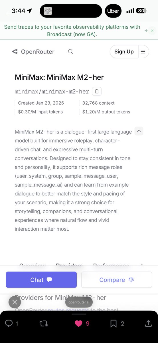 OpenRouter model card