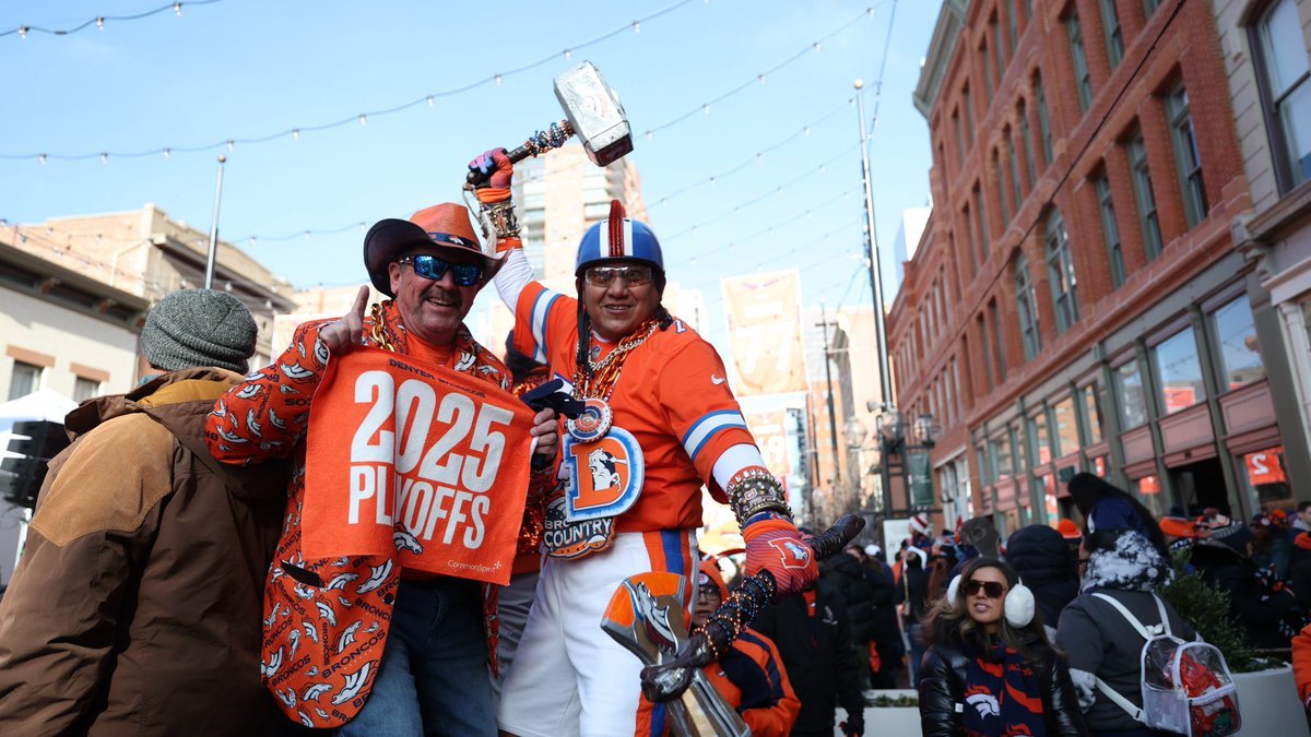 Broncos's tweet photo. #BroncosCountry is ready for the AFC Championship Game 🤩 https://t.co/0QLclKbVzk