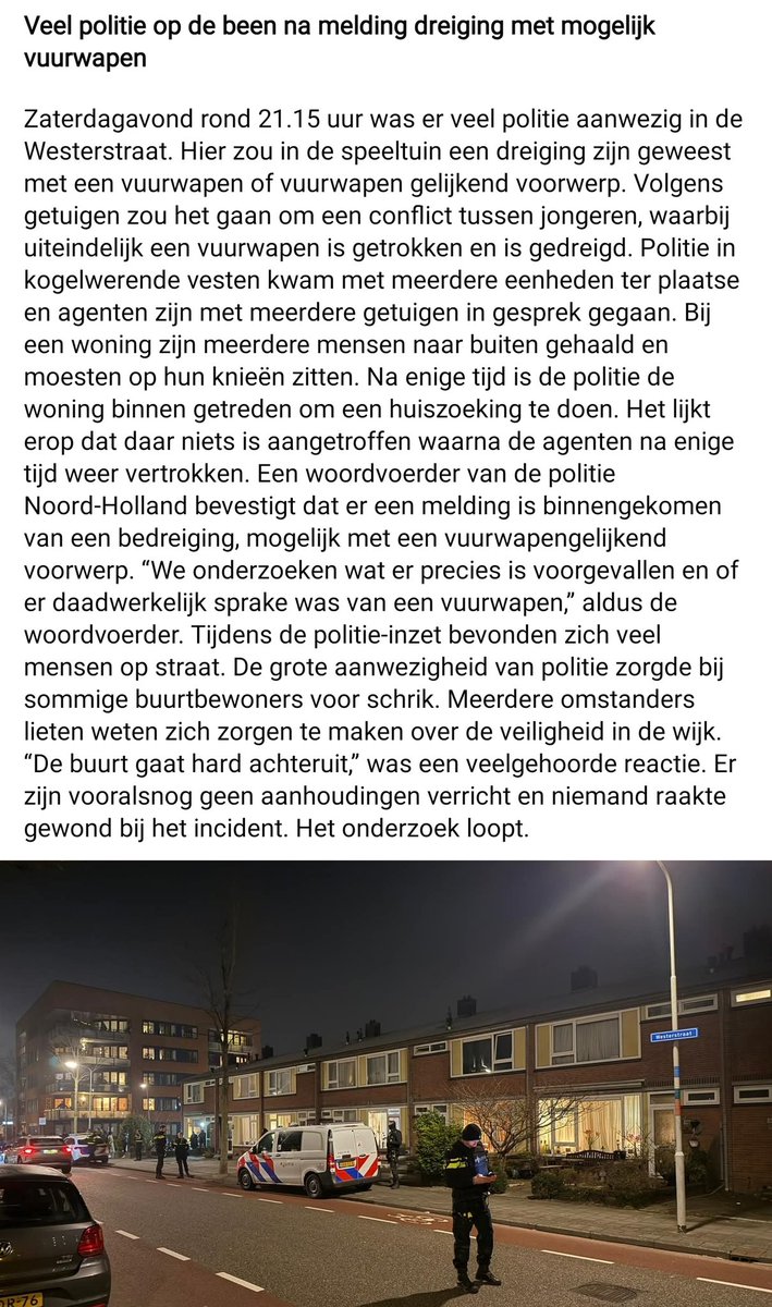 Dreiging met vuurwapen tussen groepen jongeren in Wormerveer